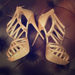 Glitter and Glam Strappy High Heels